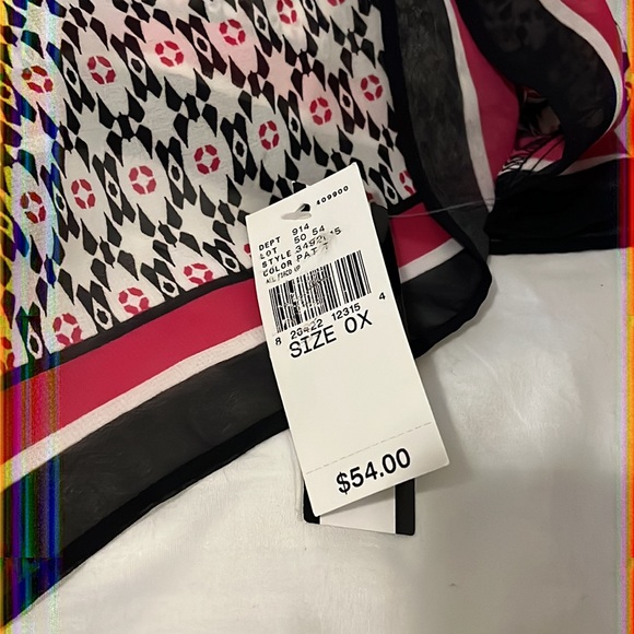 AB STUDIO WOMAN Drape collarTANK BLOUSE in Geo all over print size 0X NWT - Picture 10 of 10